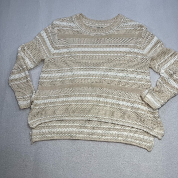 RACHEL Rachel Roy Sweaters - Rachel Roy Cream Stripe Knit Sweater Lightweight Boho Small